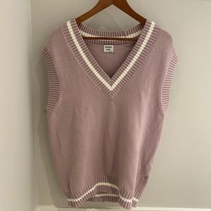 Aritzia Light Pink Oversized Sweater Vest